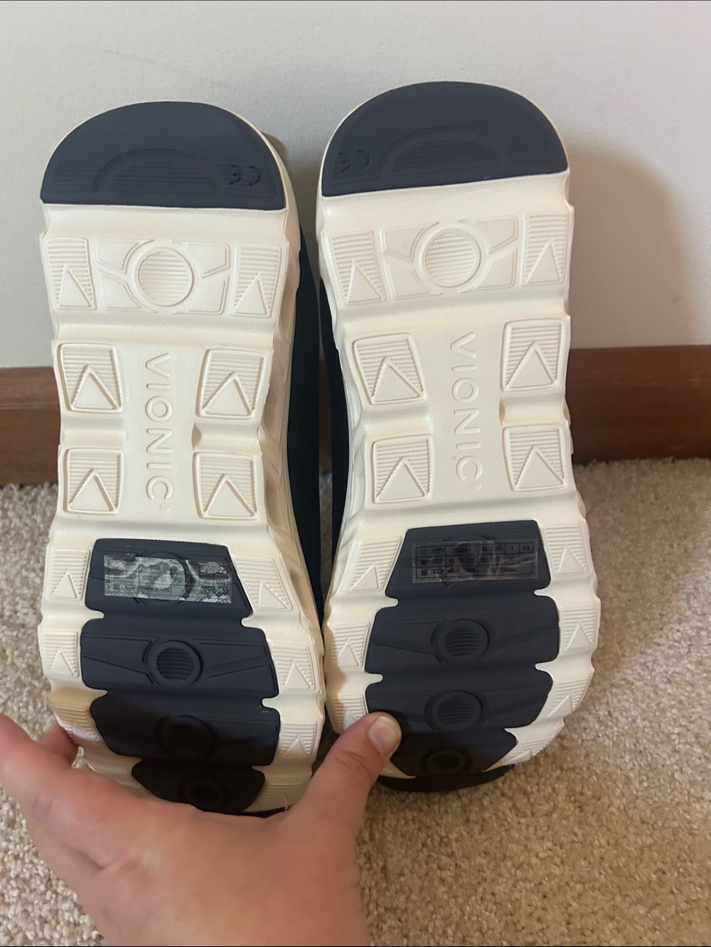 Vionic Men's Black and White Athletic Sneakers - Picture 5 of 6